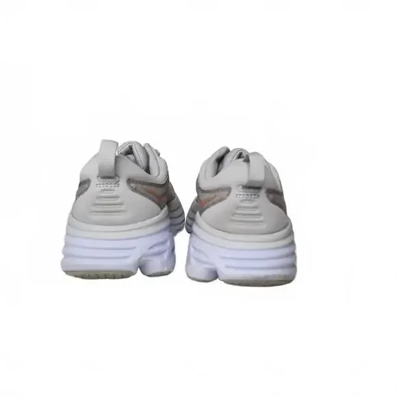 Hoka Women's Bondi 8 Running Shoes Light Gray Pink Size 9B - Picture 4 of 6